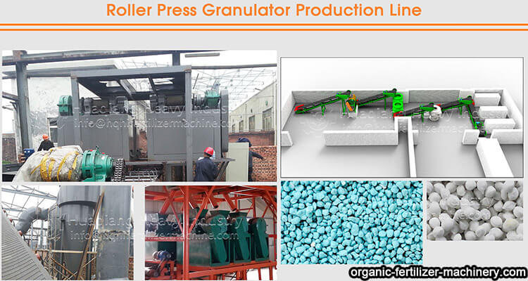 Fertilizer manufacturing process of multifunctional double roller granulator