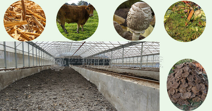 compost production of cattle manure fermentation