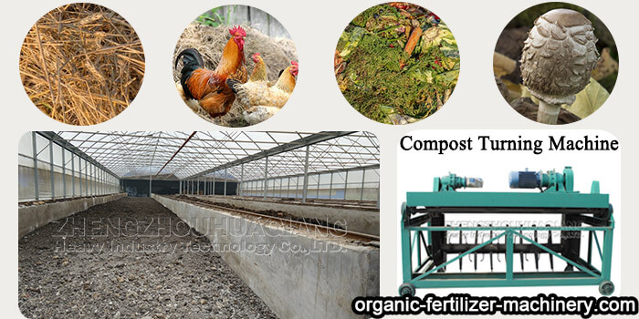 compost turning machine for organic fertilizer manufacturning