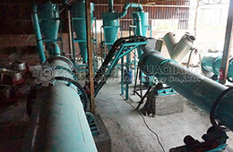 Installation of dryer, cooler, coating machine in fertilizer production line