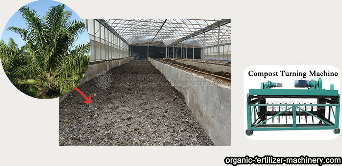 composting turner machine fermentate oil palm waste