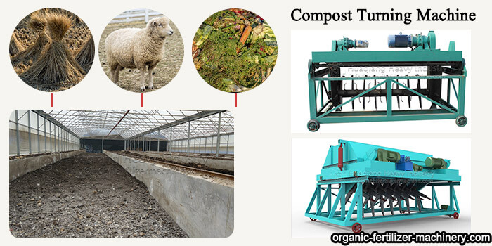 Sheep manure fermenting compost turning machine