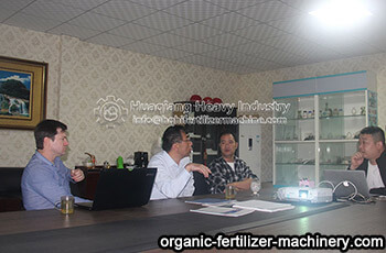 South African customers visit organic fertilizer equipment