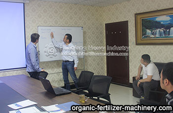 South African customers visit organic fertilizer equipment