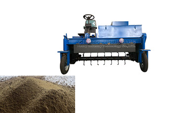Windrow compost turning machine
